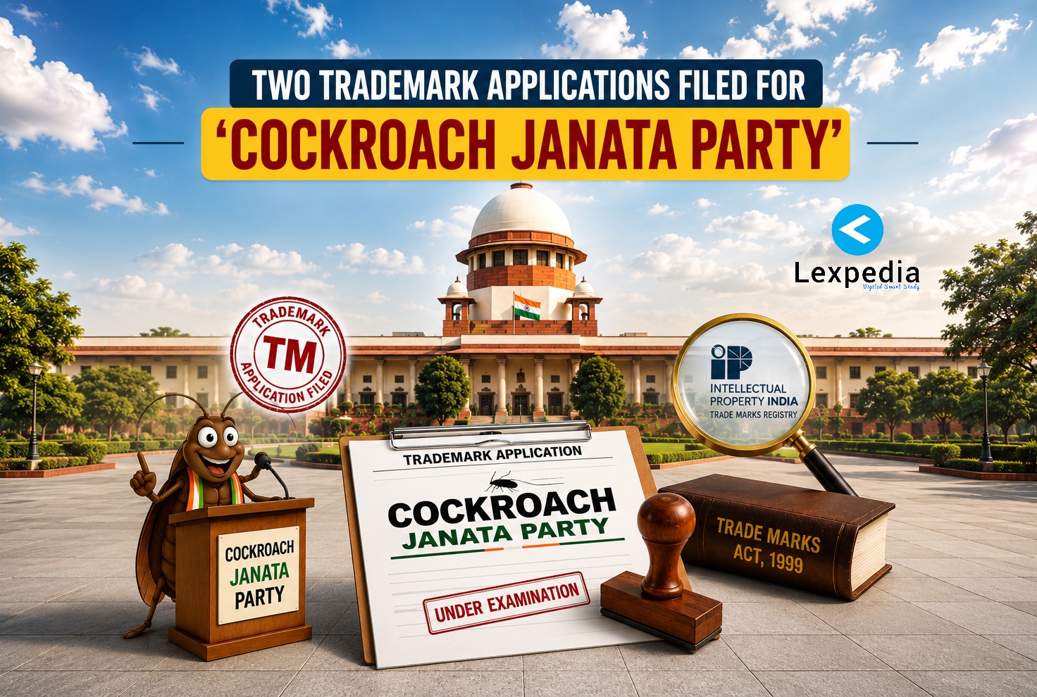 Two Trademark Applications Filed For “Cockroach Janata Party”; Satirical Political Trend Reaches Trademark Registry