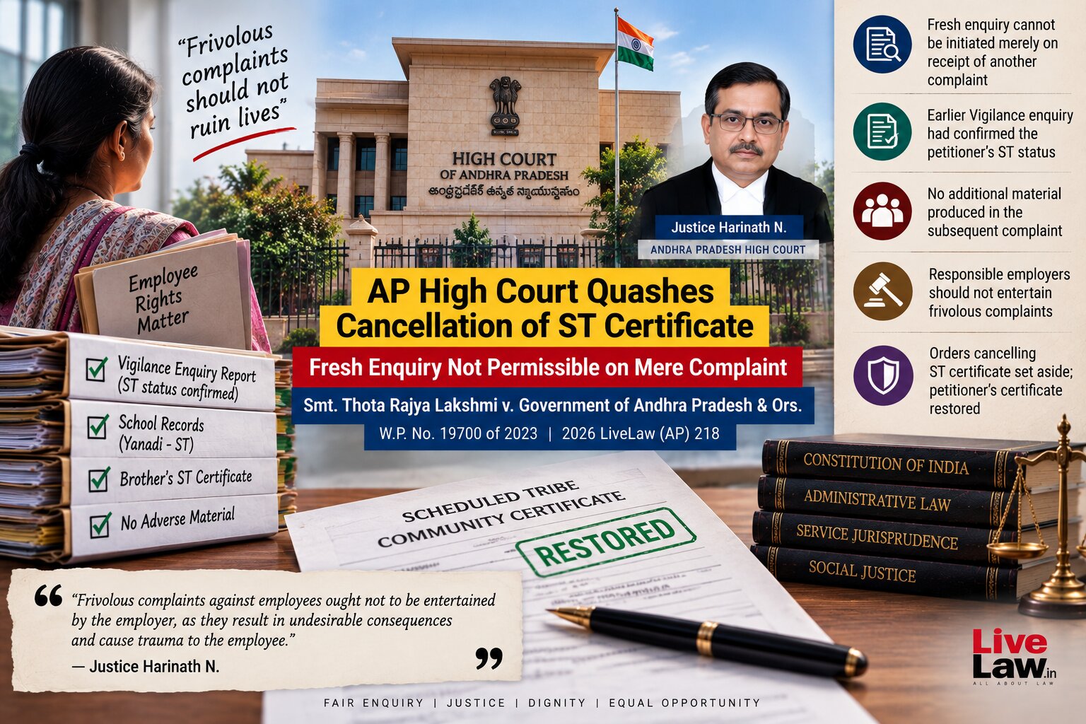 Smt. Thota Rajya Lakshmi v. Government of Andhra Pradesh & Ors., 2026