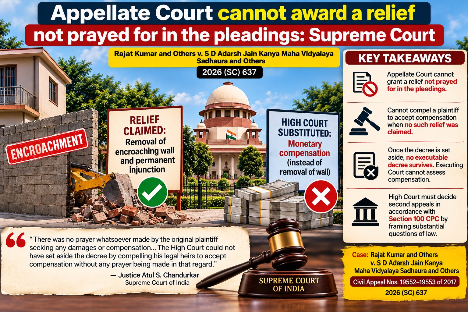 RAJAT KUMAR AND OTHERS v. S D ADARSH JAIN KANYA MAHA VIDYALAYA SADHAURA AND OTHERS, 2026