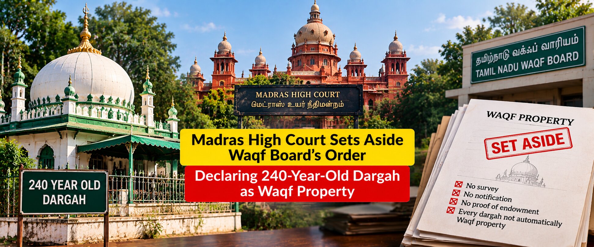 Sarkar Syed Habibullah Sha Kahdari Arif Rabbani Hazarat Dargha v. Tamil Nadu Waqf Board & Others, 2026